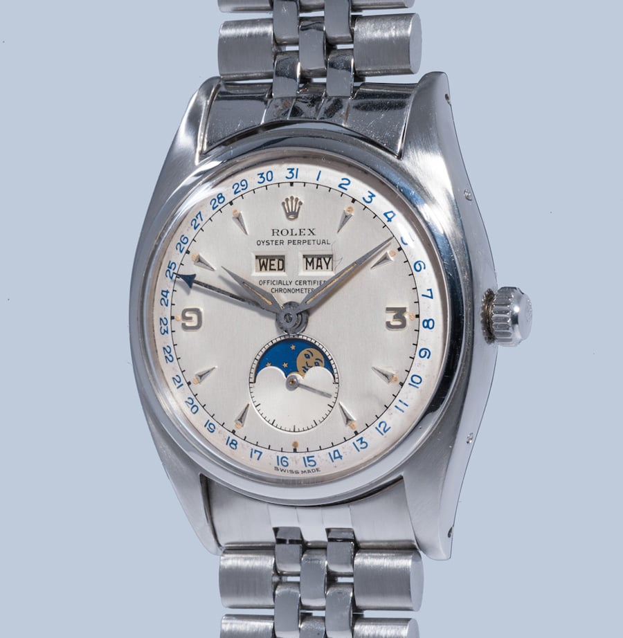 A stainless steel Triple Calendar from Rolex is unique from the typical Triple Calendar. This auction at Phillips 2017 is something else since they are usually in gold.