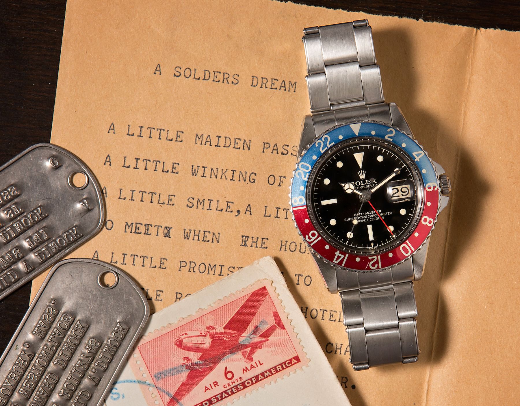 Military Rolex Watches Stainless Steel Vintage GMT-Master 1675 -Pepsi