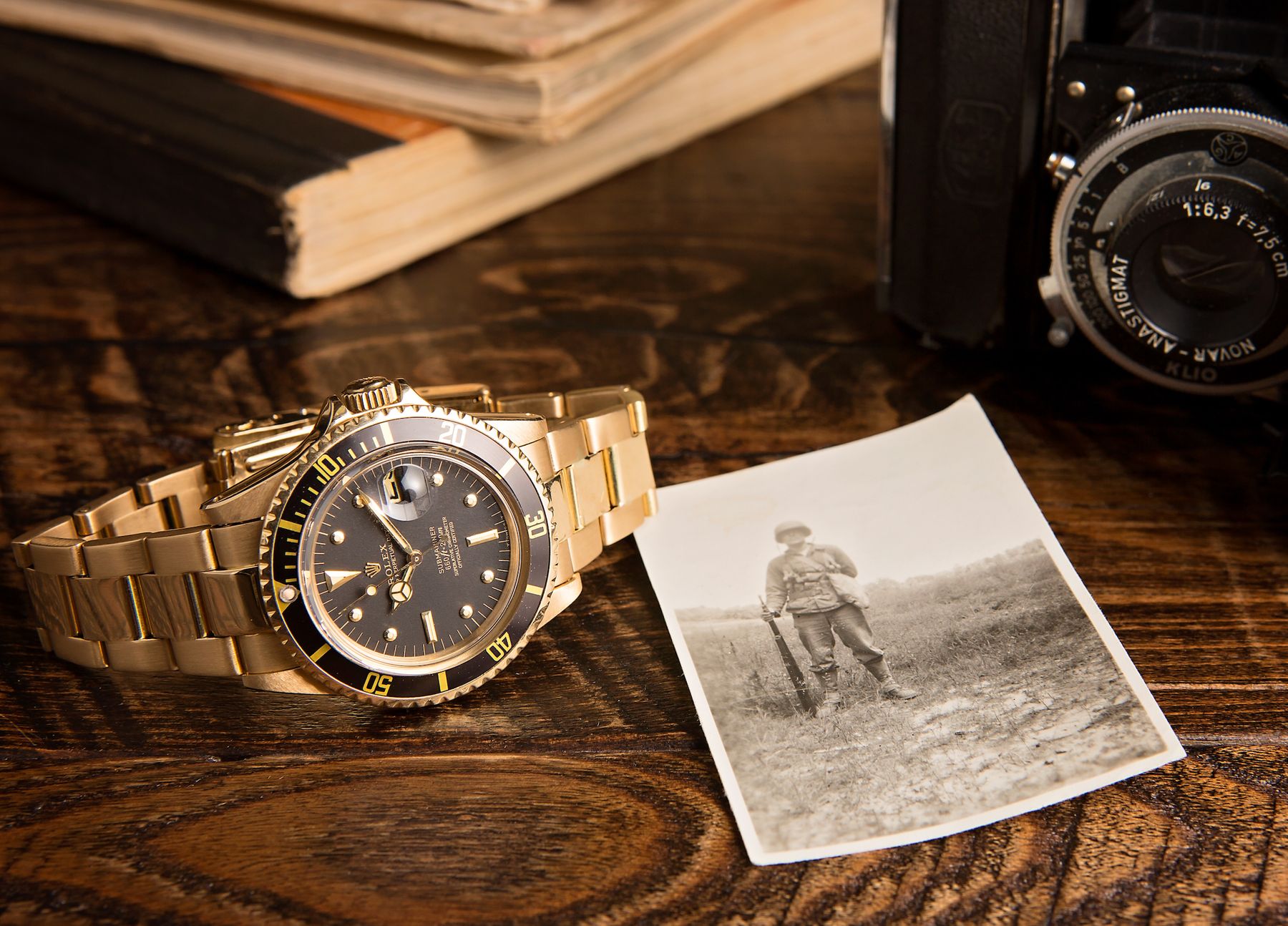 Military Rolex Watches Submariner 1680 Yellow Gold