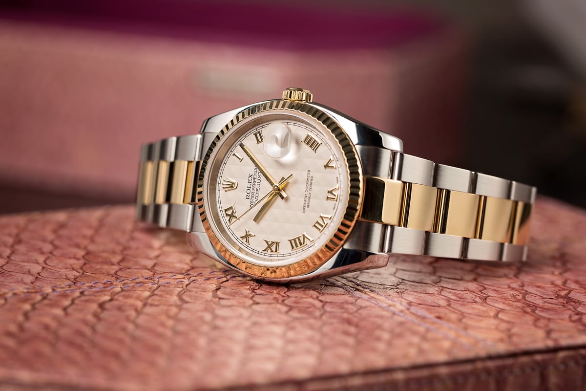 How To Set The Date and Time On a Rolex two-tone Datejust quickset movement 116233