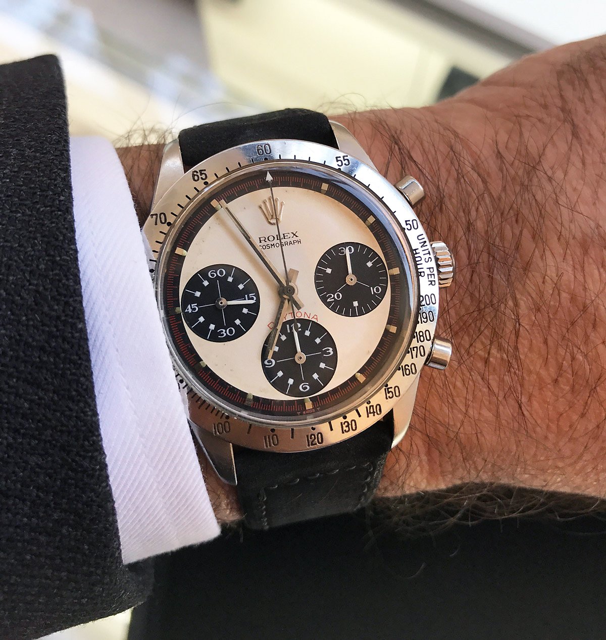 Here is the actual Paul Newman Daytona that Paul Newman wore.