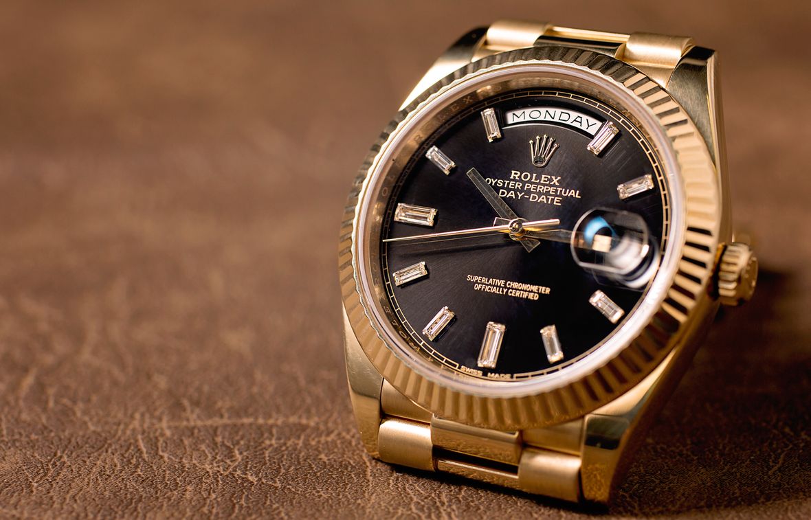 Gold Rolex Day-Date II vs Day-Date 40 Reference 228238 Diamond Dial