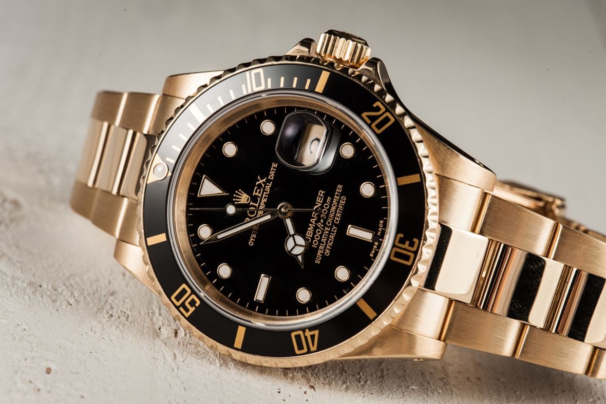Black and Gold Rolex Watches Submariner 16618