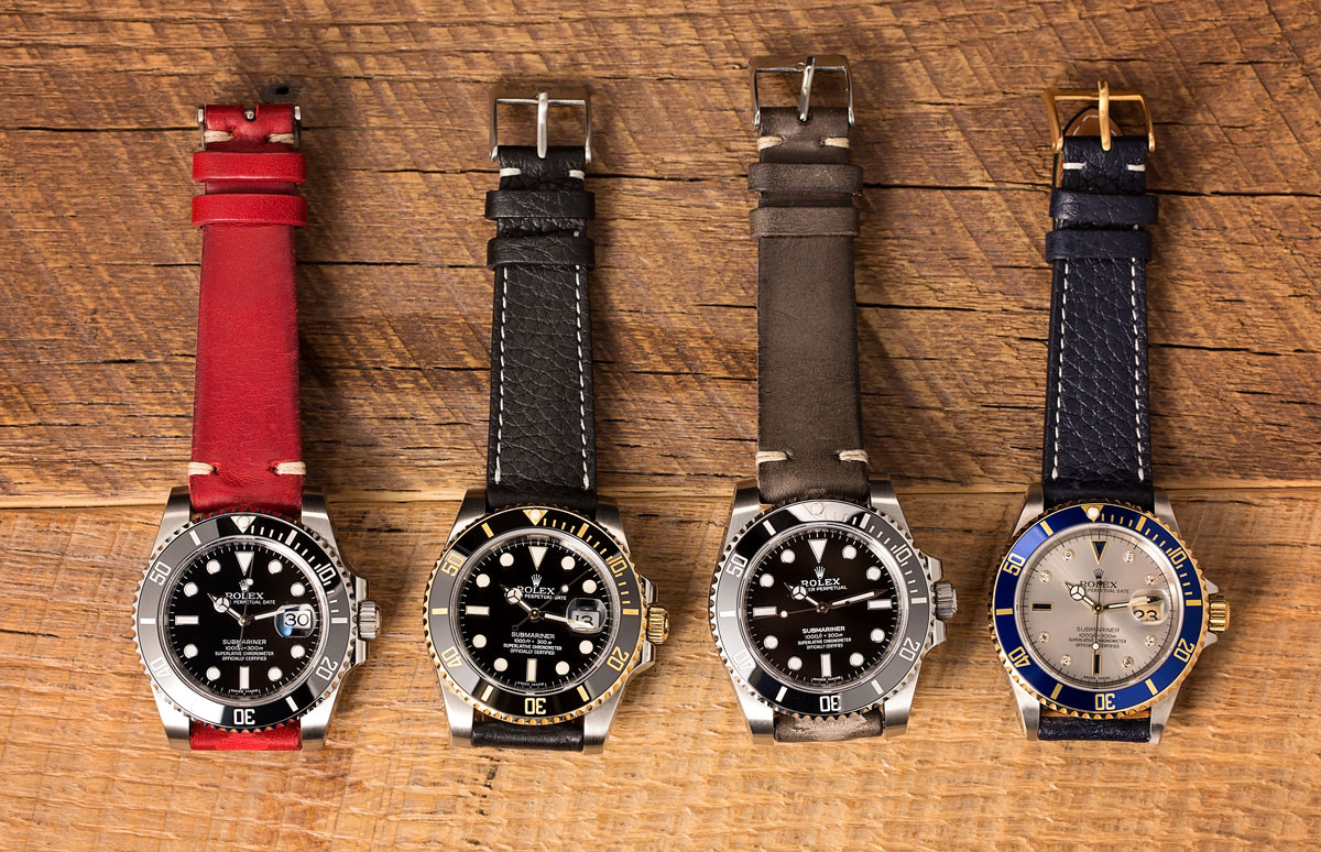 These Submariners are great watches. Rolex Leather Straps