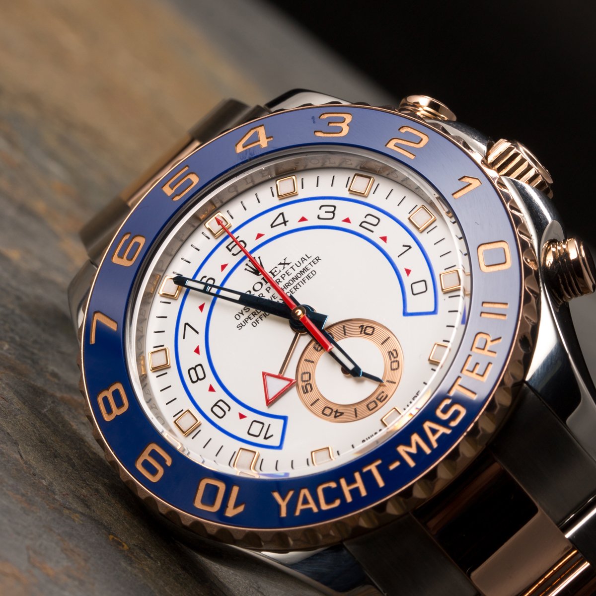 Rolex Yacht-Master II Countdown Timer regatta tutorial 116681 two-tone everose rolesor