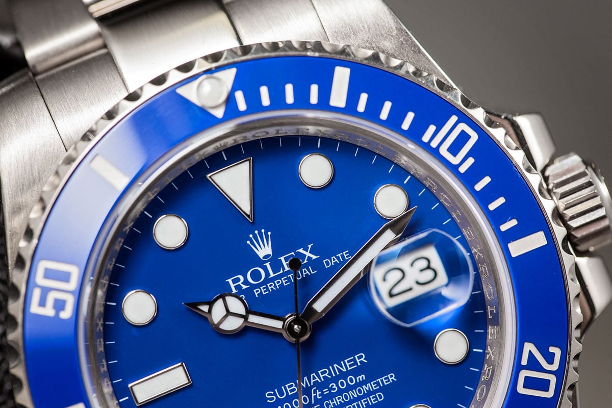 Smurf Rolex Submariner 116619 white gold blue bezel