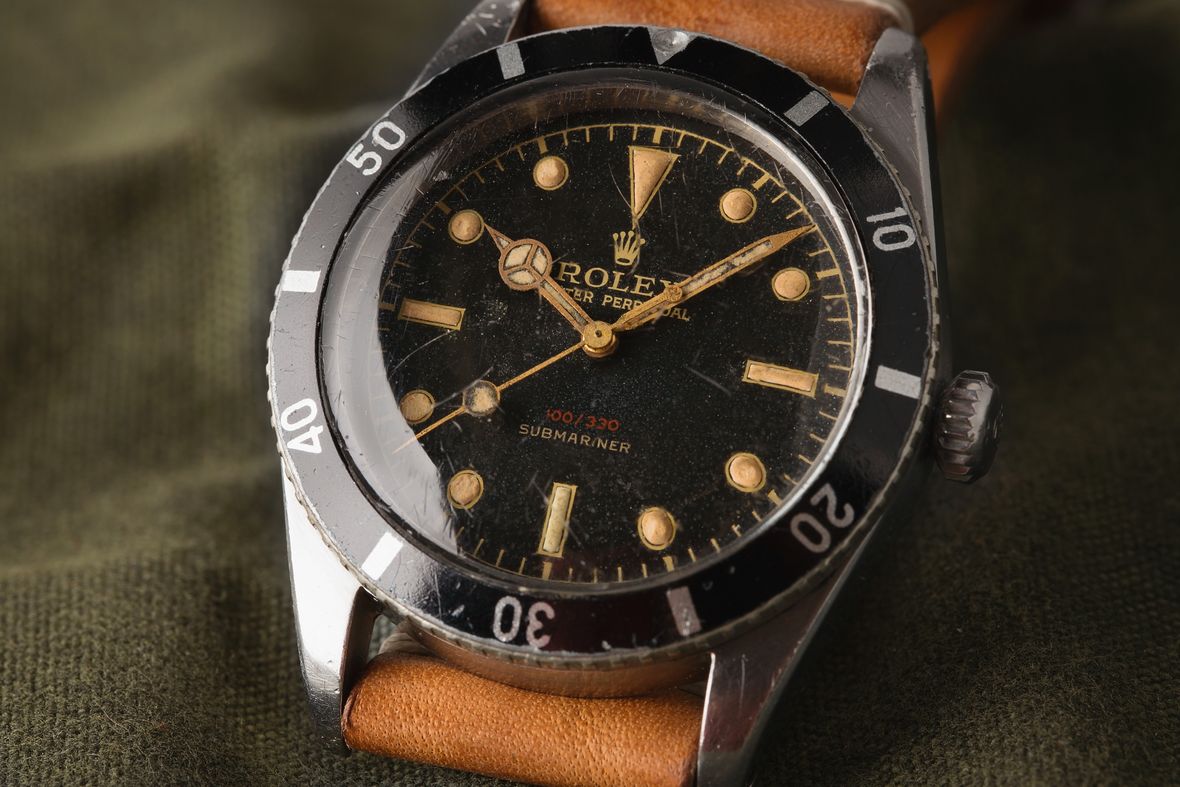 Vintage Rolex 6536 Submariner Red Depth Rating