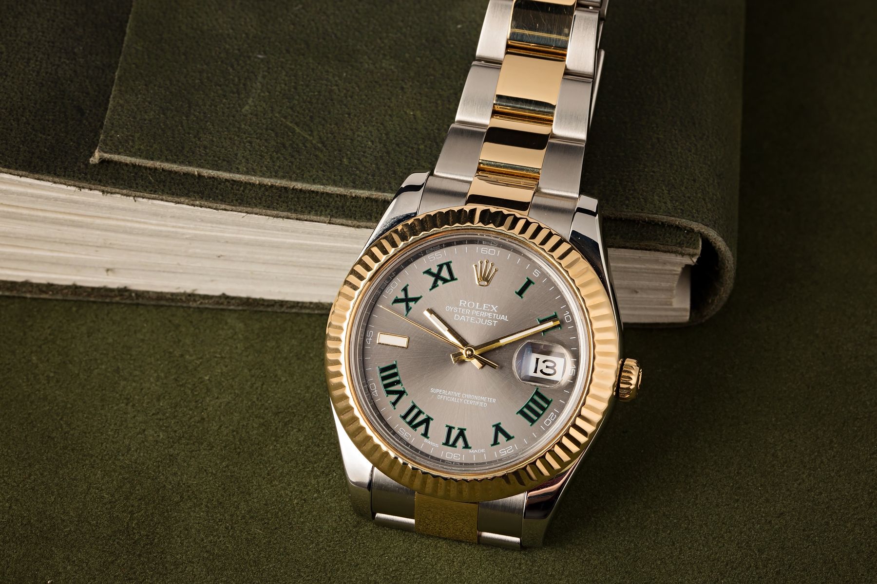 Luxury Watches Golf Two-Tone Rolex Datejust 41 Wimbledon Dial