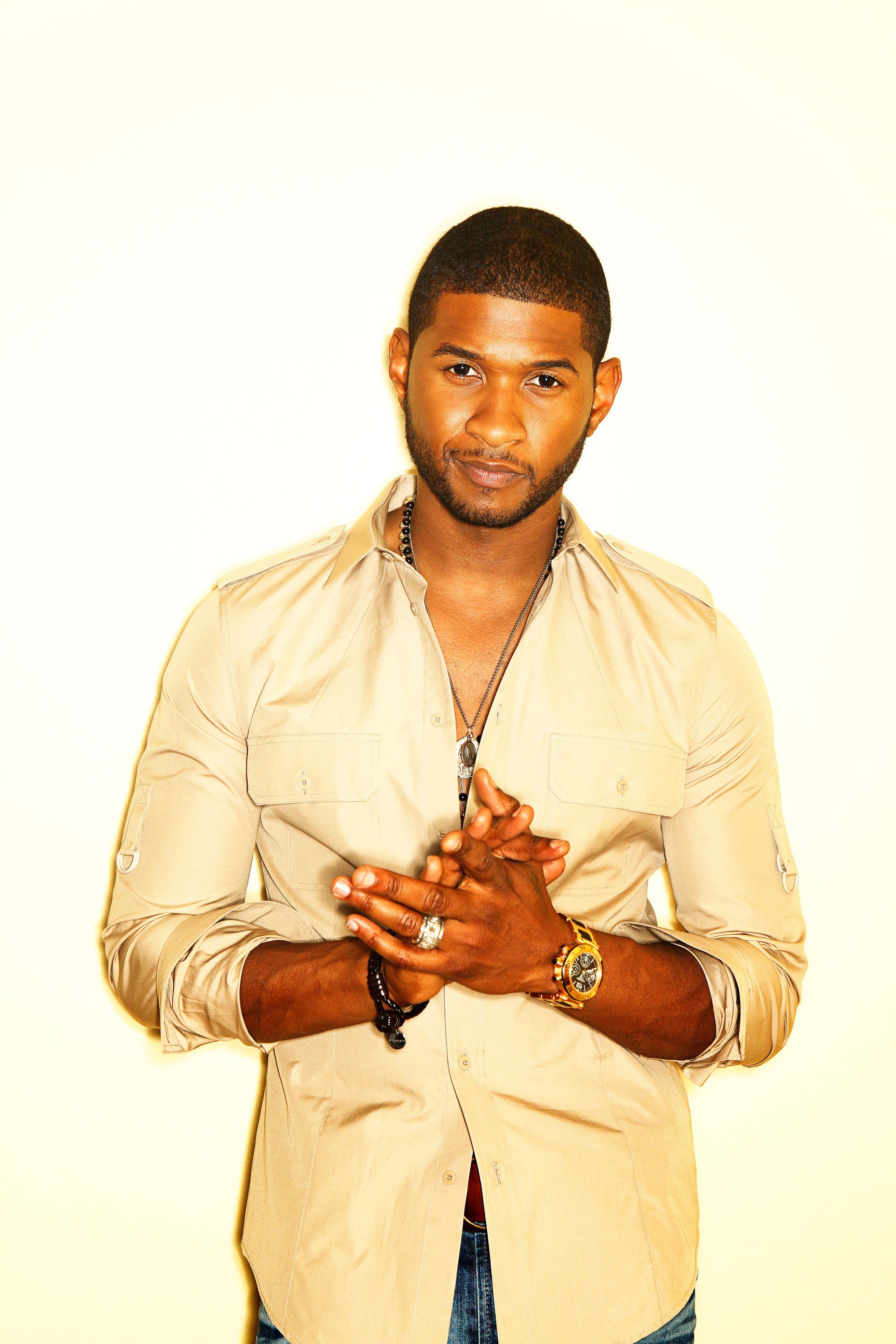 Usher Watches Gold Cartier Pasha Chronograph