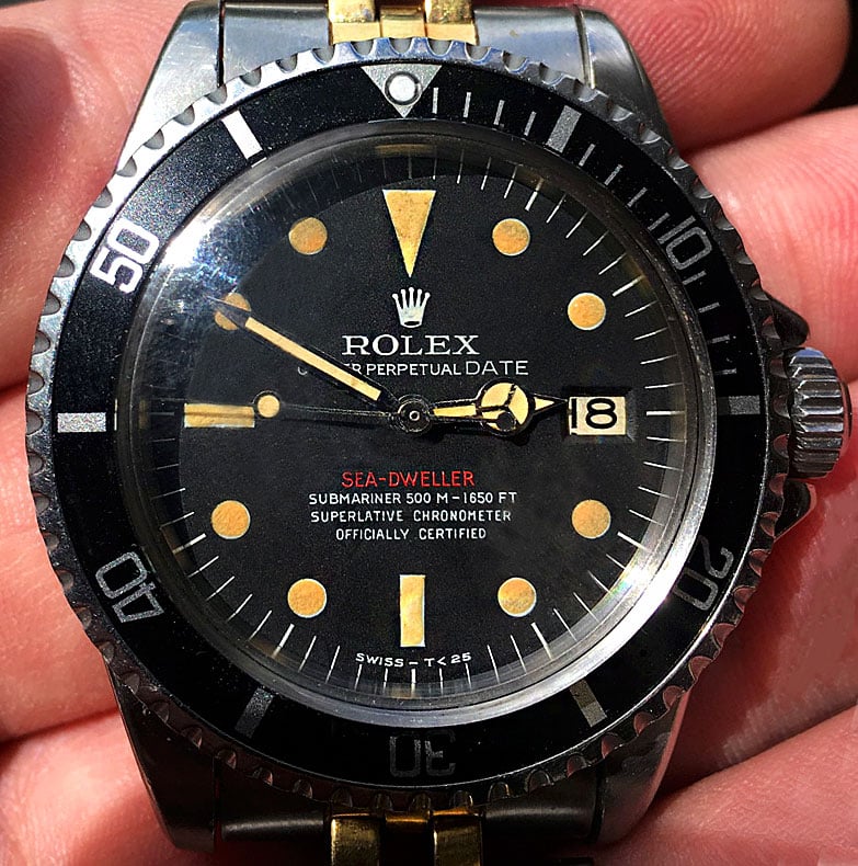 rolex sea dweller single red