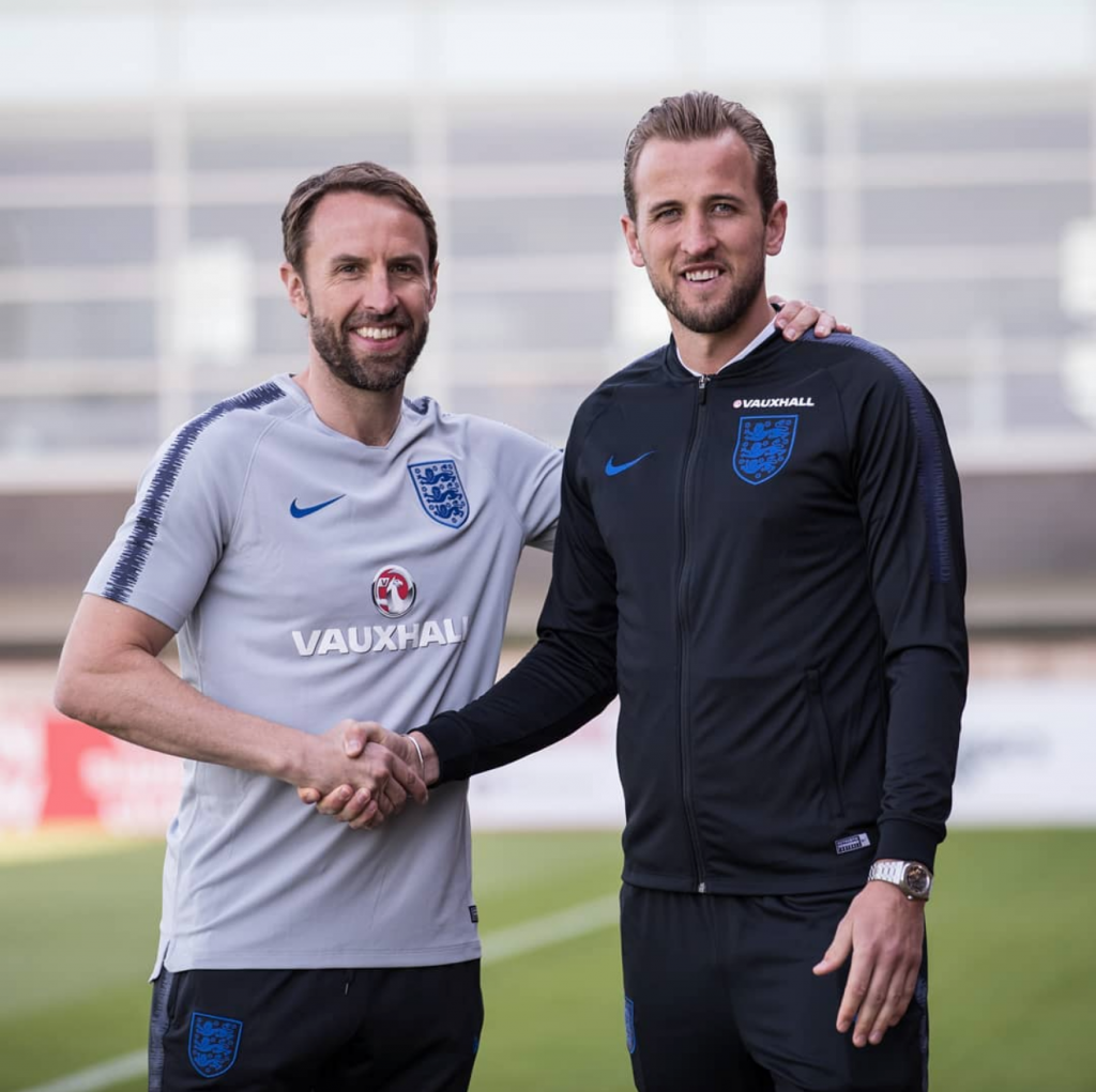 Harry Kane sporting a Skeleton Stainless Steel Audemars Piguet Royal Oak