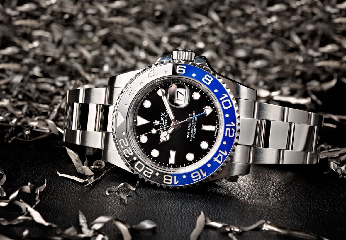 Oystersteel Rolex GMT-Master II Batman 116710BLNR Black Blue