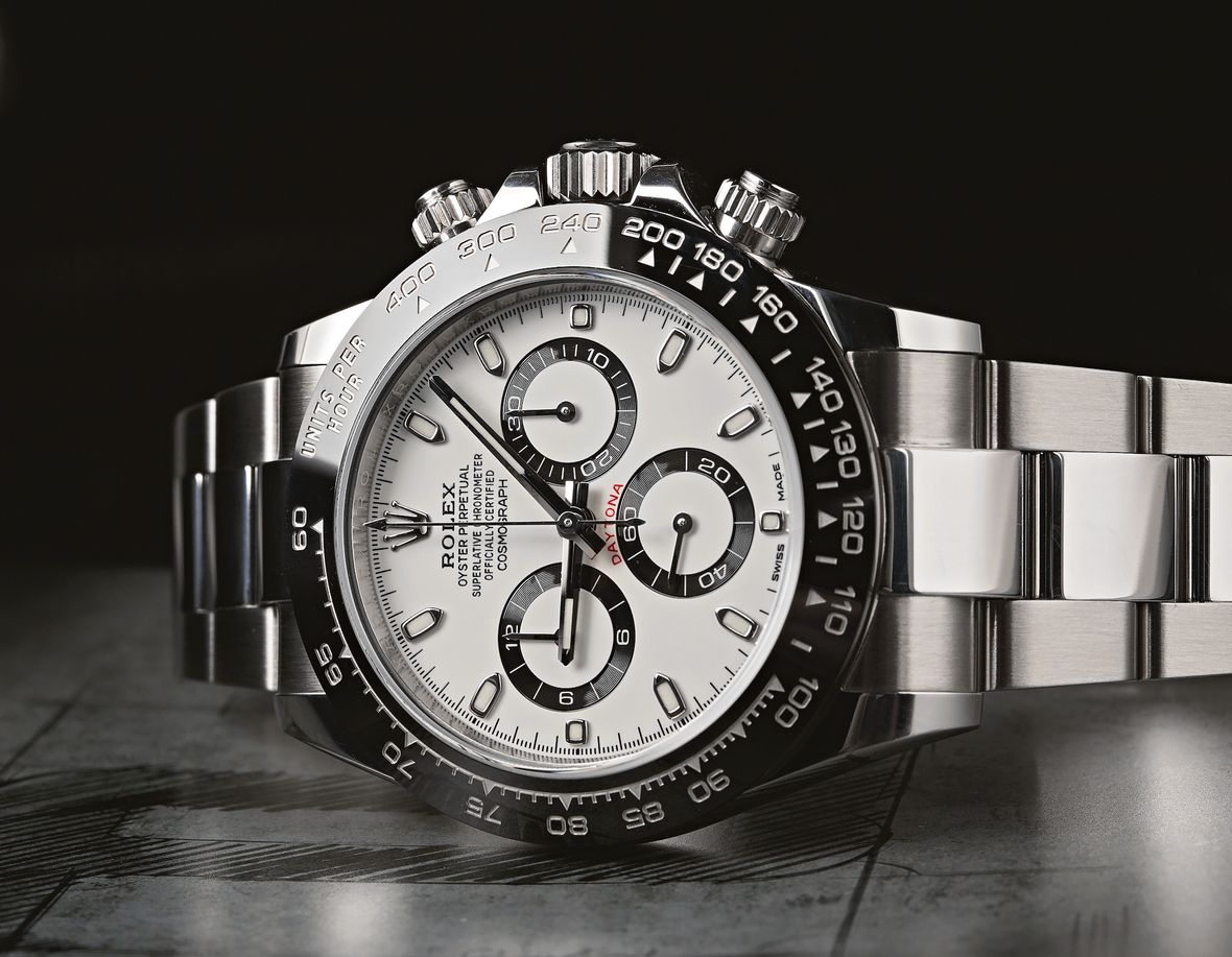 Oystersteel Rolex Daytona 116500 Cosmograph White Dial