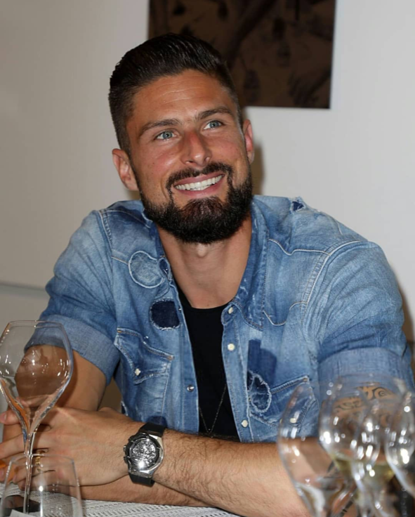 French Striker Olivier Giroud wearing a Hublot Big Bang