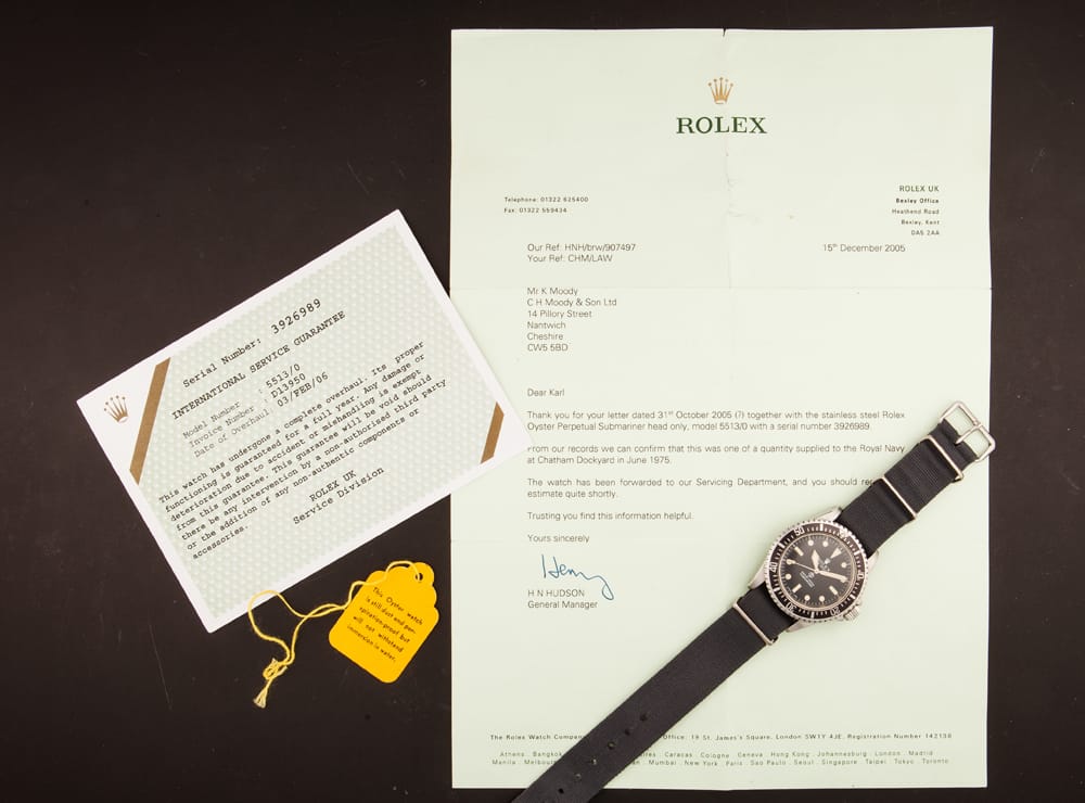 Rolex Military Submariner 5513/0