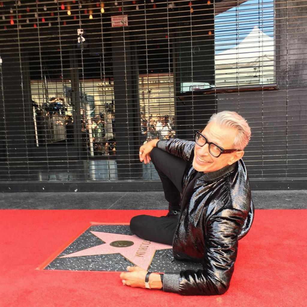 Jeff Goldblum receiving his Hollywood Star