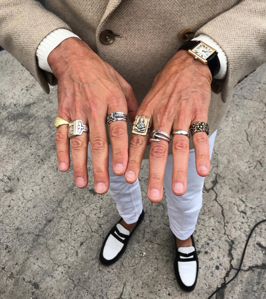 Jeff Goldblum sporting a Cartier Tank