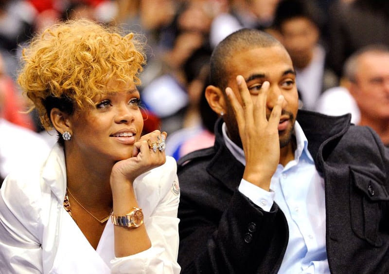 Rihanna taking in a Clippers game with Matt Kemp