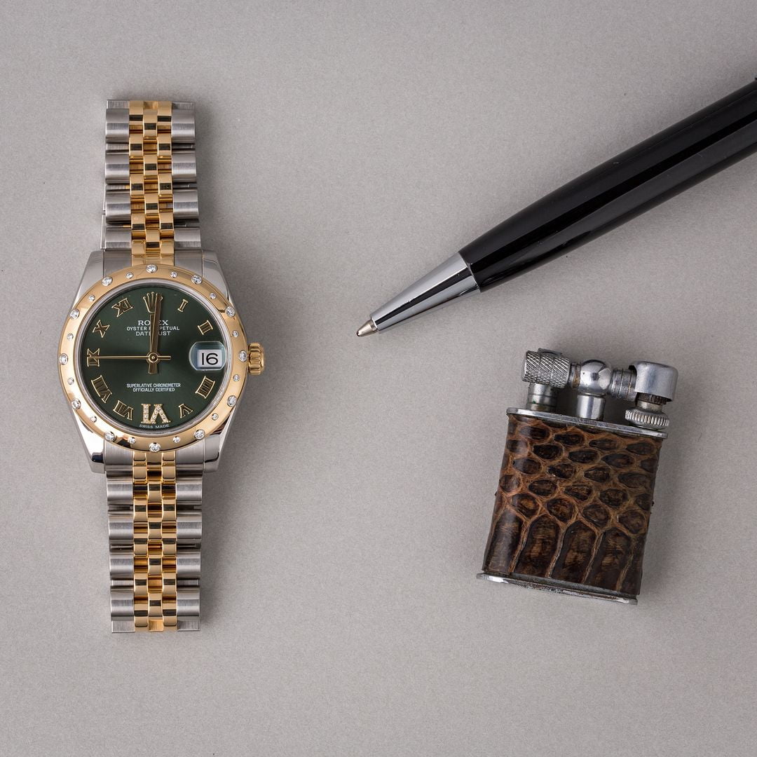 rolex lady datejust green dial