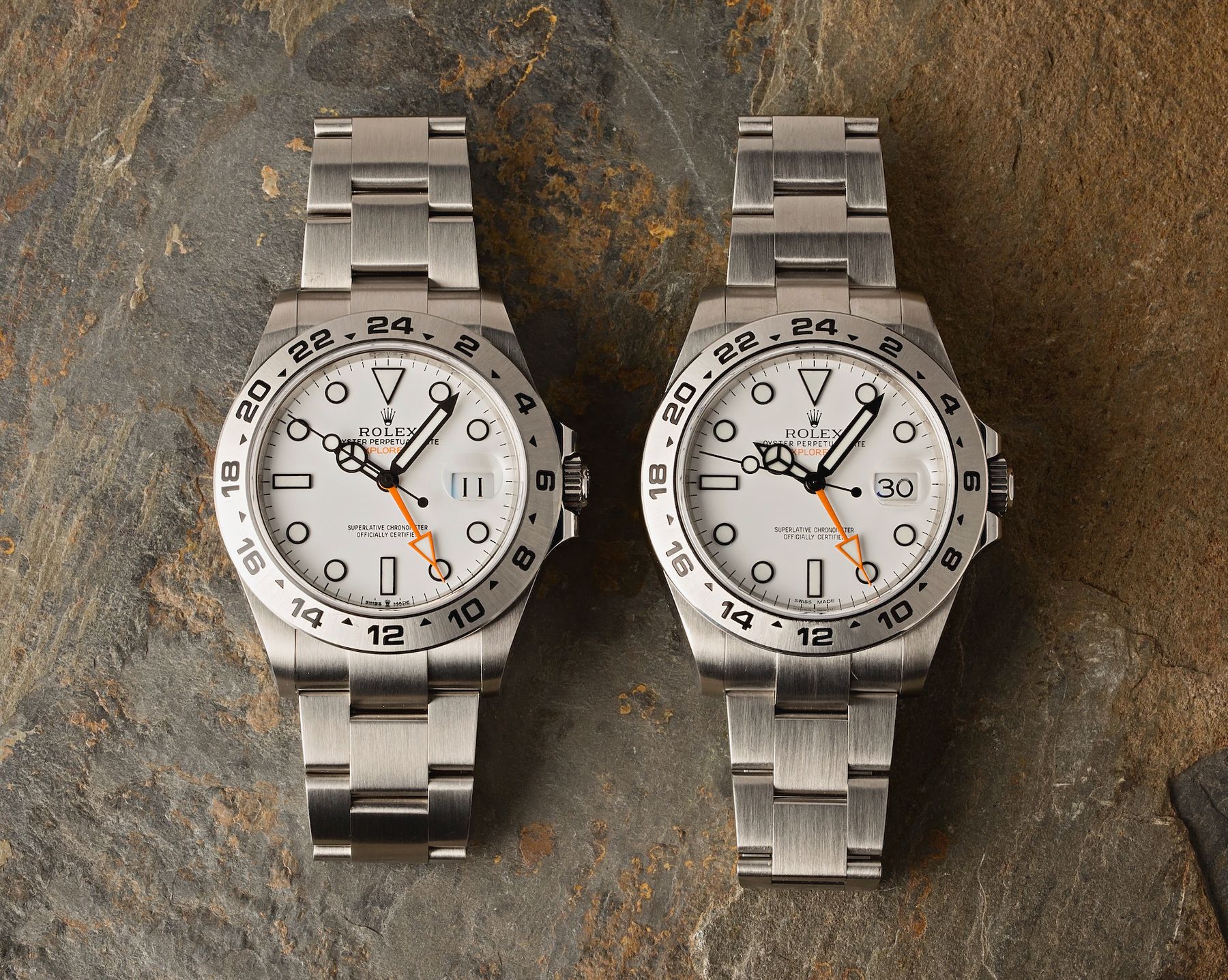 Rolex Explorer II Polar White 216570 vs 226570