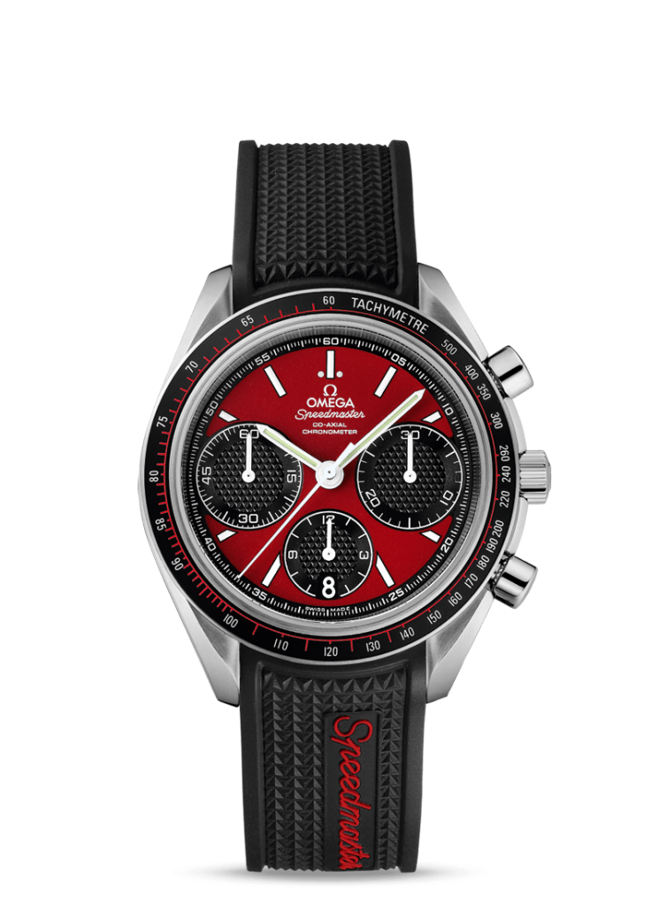 Red Omega Speedmaster Racing Watch