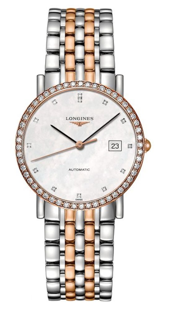 women's automatic watch - Longines Elegant with Diamond Case