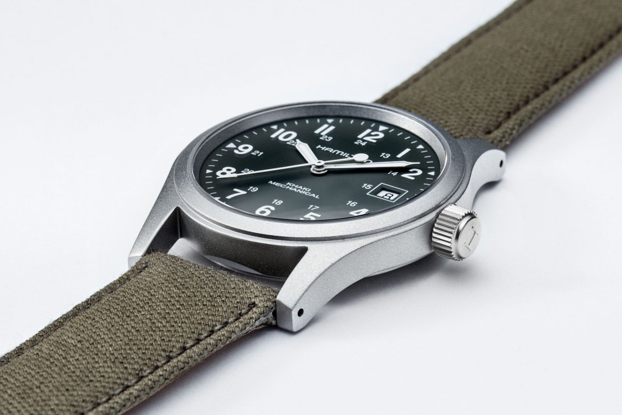 Hamilton Khaki Field Mechanical watch with canvas strap