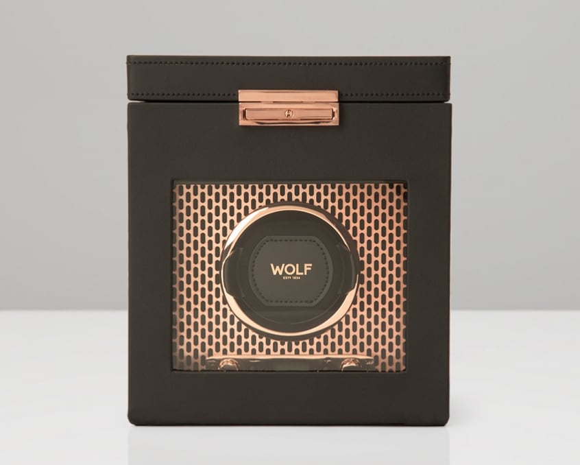 Wolf Axis Single Watch Winder w/ Storage