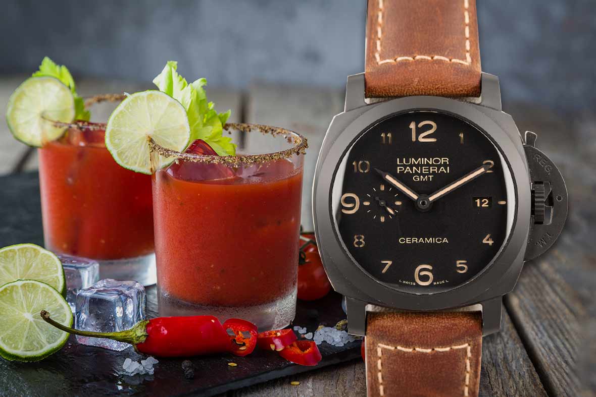 Bloody Mary and Panerai Luminor 1950 3 Days GMT PAM441