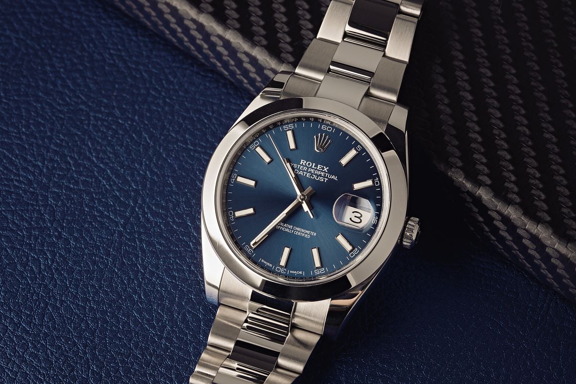 Stainless Steel Rolex Datejust 41 Price 126300 Blue Dial