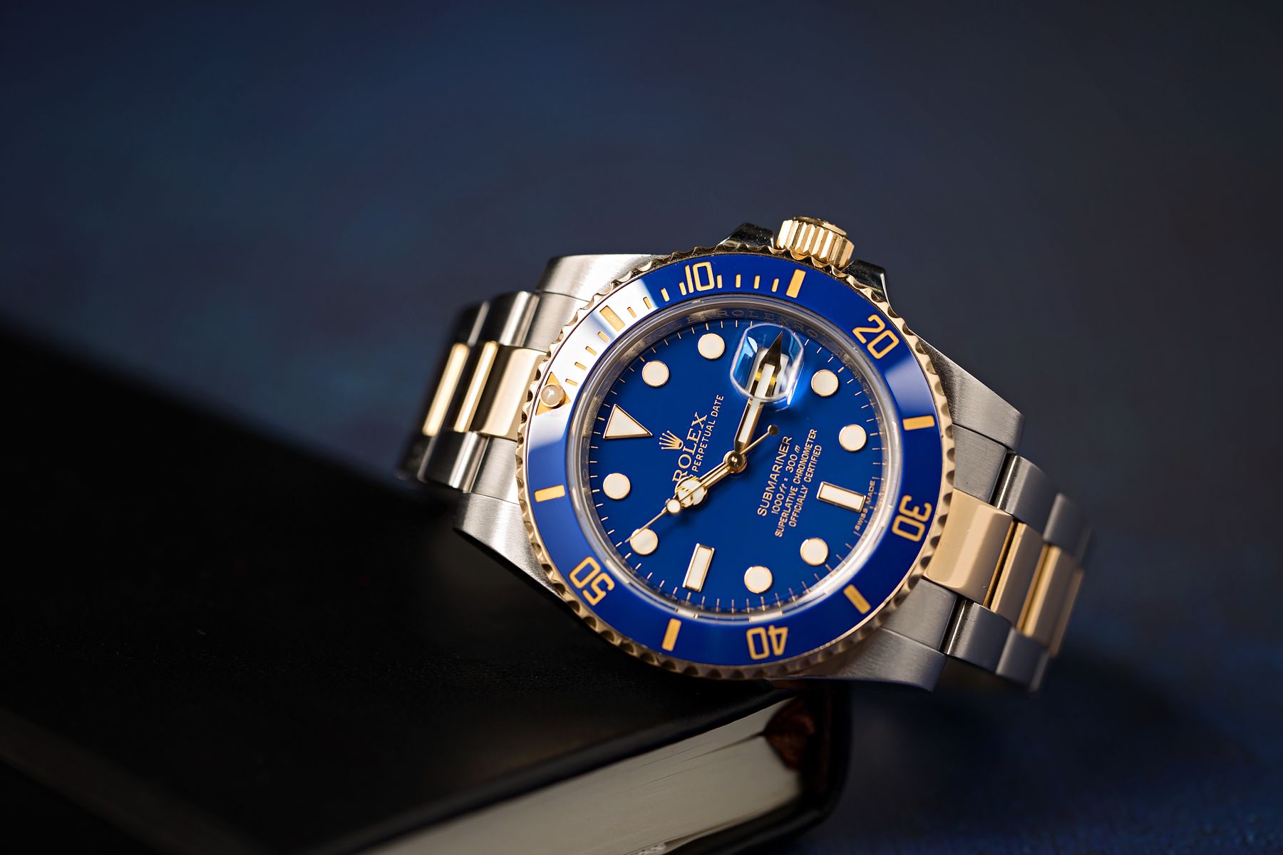 Rolex Submariner ref. 116613LB - "Flat Blue Dial" Two-Tone Rolex Submariner 116613 Ceramic Bezel Flat Blue Dial 16613LB