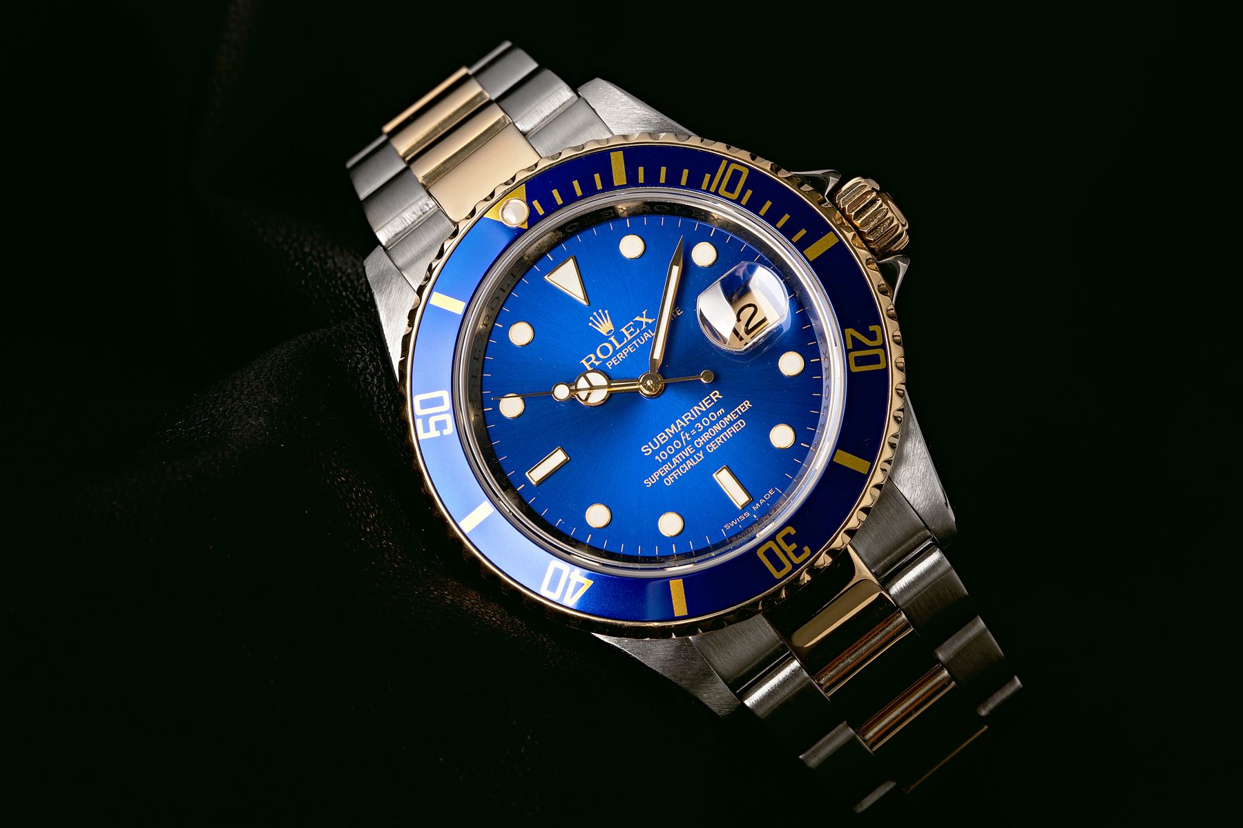 Two-Tone Rolex Submariner 16613 Blue Dial