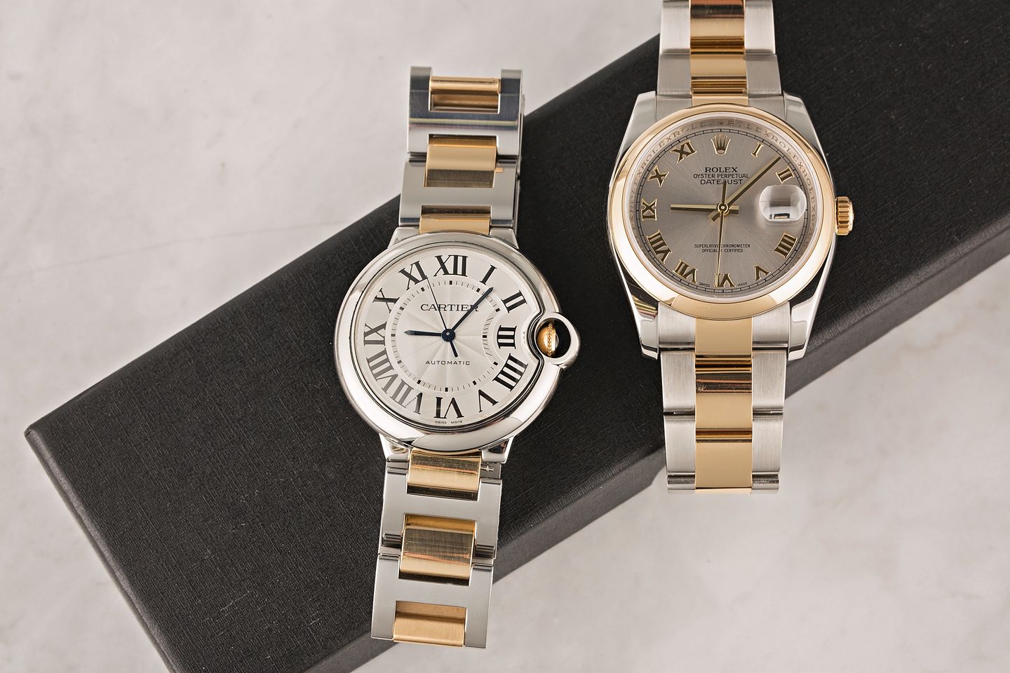 rolex and cartier watches