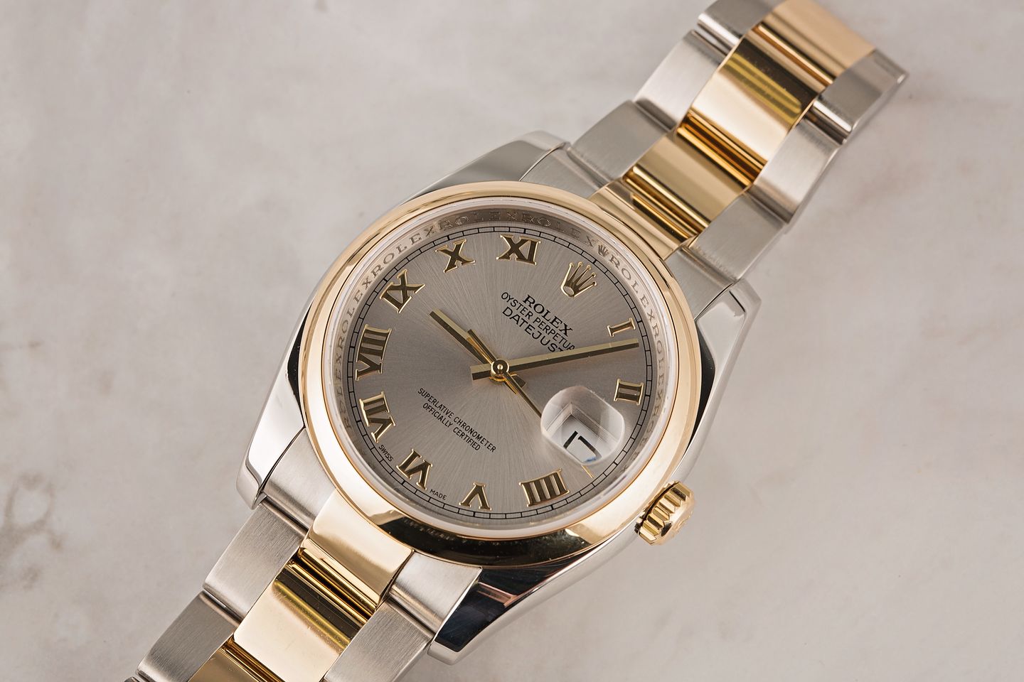 Rolex Oyster Perpetual Datejust Rolesor Two-Tone Steel and Gold 116203