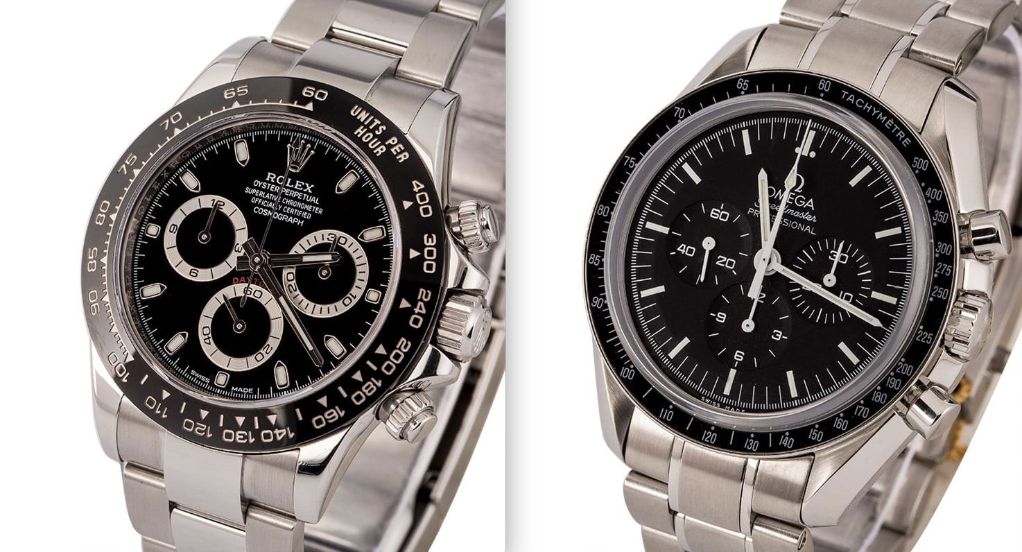 omega speedmaster moonwatch vs rolex daytona