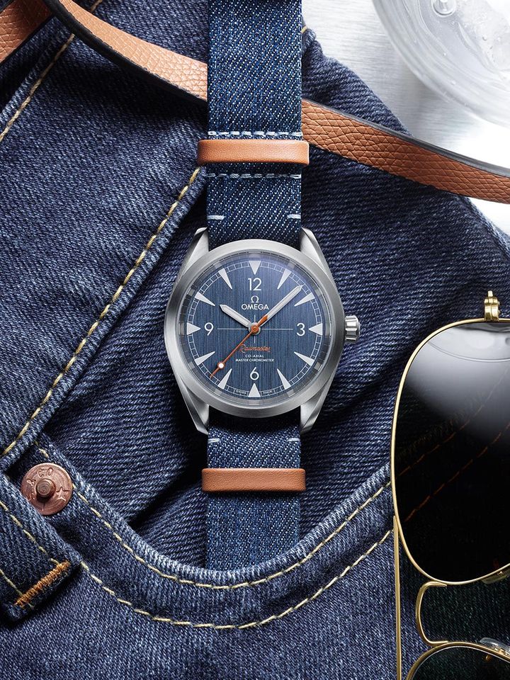 Omega Railmaster Co-Axial Denim