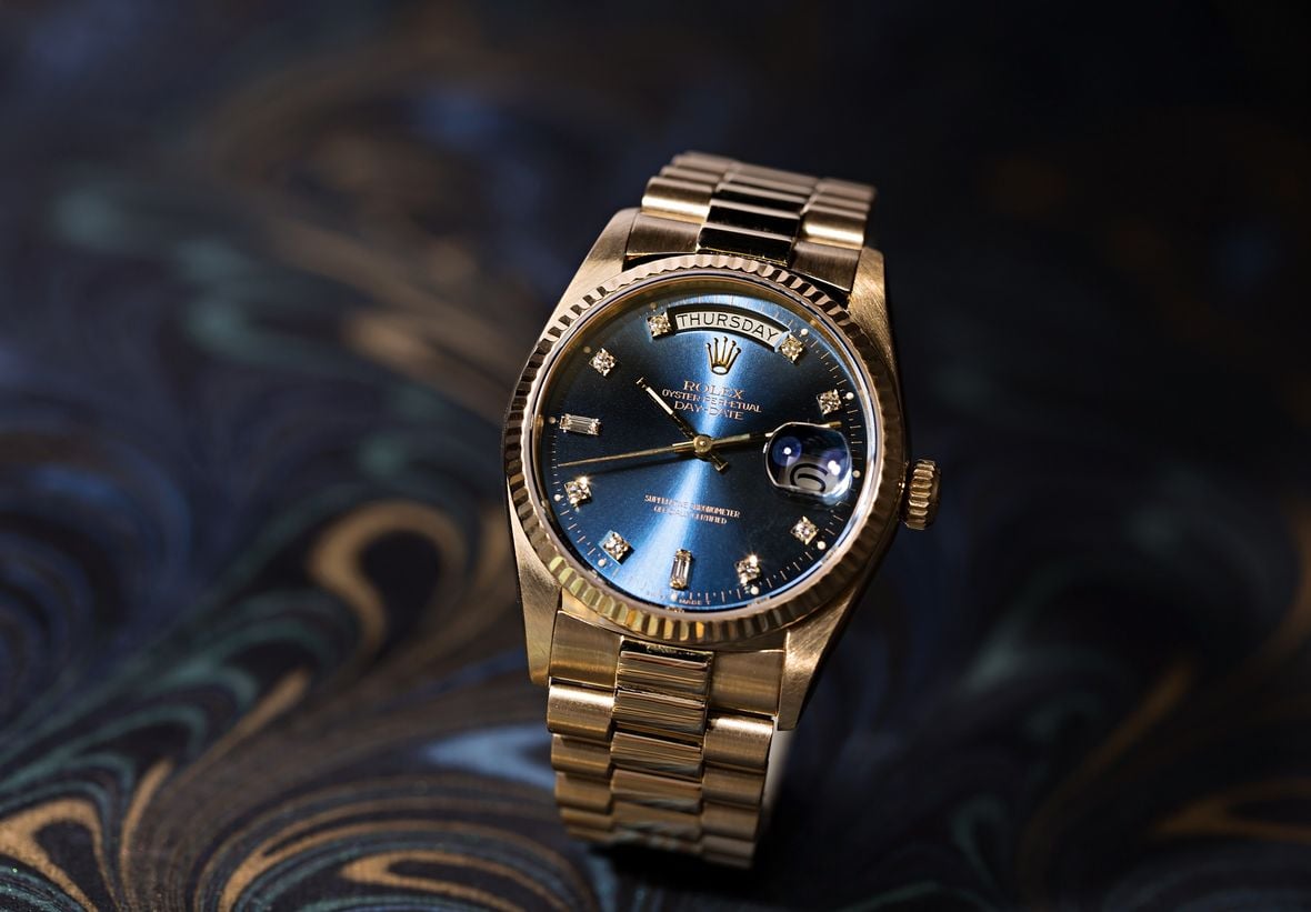 History of Rolex Watches Gold Day-Date President Diamond Dial