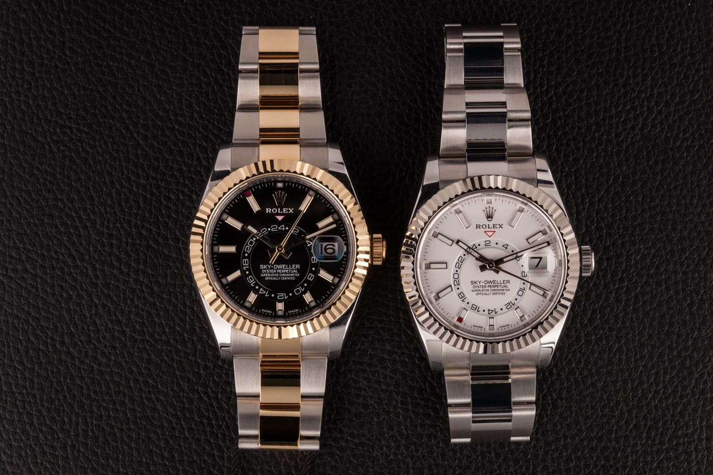 Rolesor Rolex Sky-Dweller GMT Watches Steel and Gold