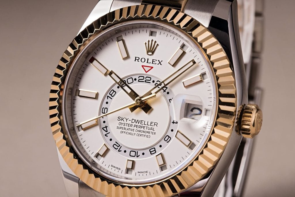 Yellow Rolesor Two-Tone Sky-Dweller Price Ref. 326933 Yellow Rolesor Two-Tone Sky-Dweller Price Ref. 326933