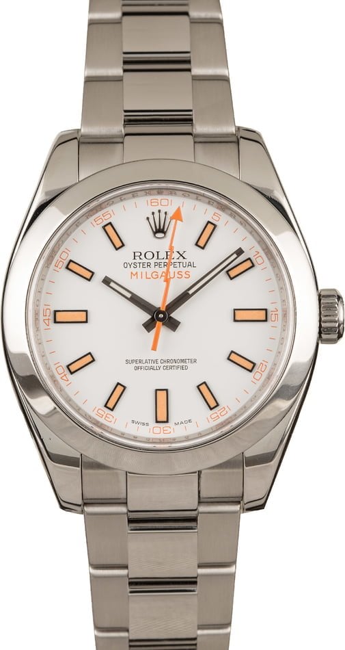 Rolex Milgauss ref. 116400 White Dial Rolex Watches for Men in the Army Military