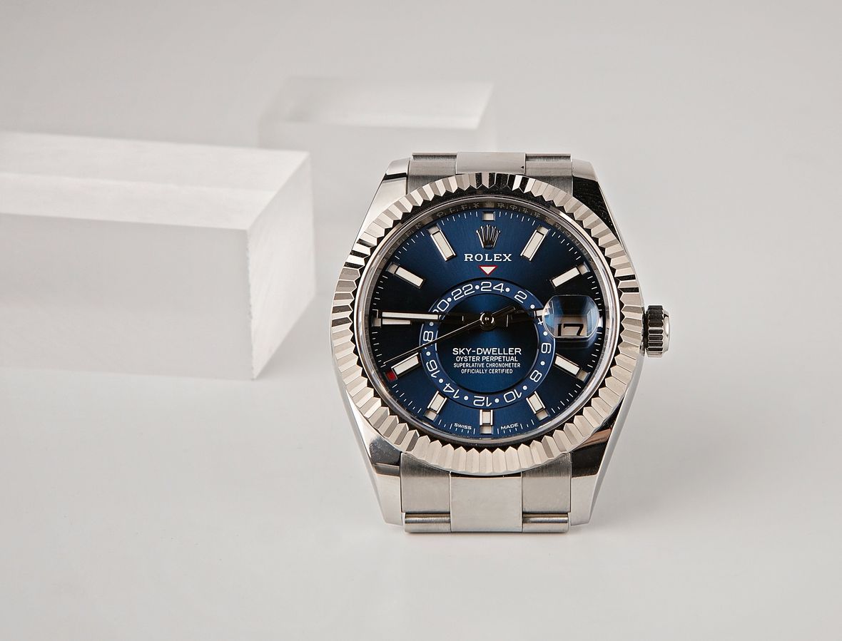 Rolex Blue Sky-Dweller 326934 Stainless Steel White Rolesor