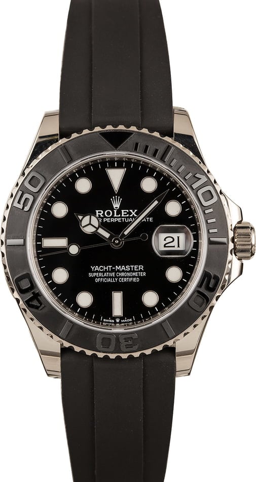 Best Rolex Watches 2019 Yacht-Master 42 White gold Oysterflex