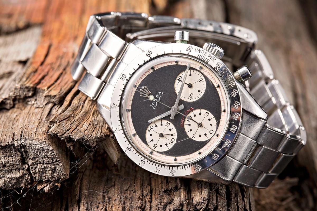 Vintage Rolex Daytona 6239 Paul Newman Stainless Steel
