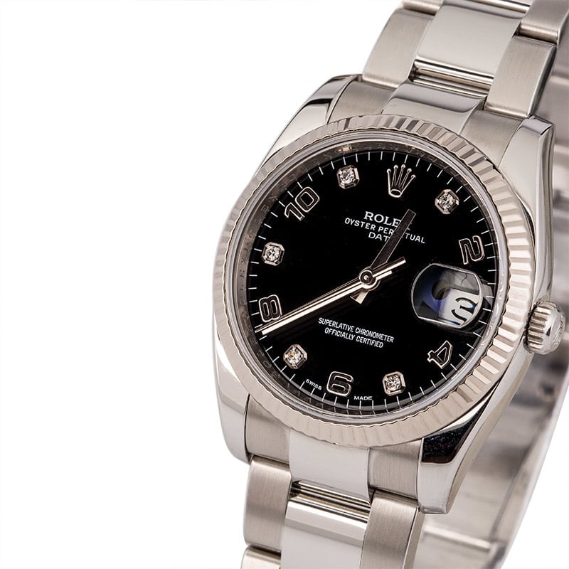 Rolex Date Reference 115234 Diamond Dial Review