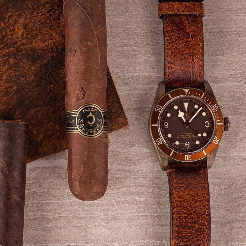 Tudor Watches Black Bay Bronze Review Leather Strap