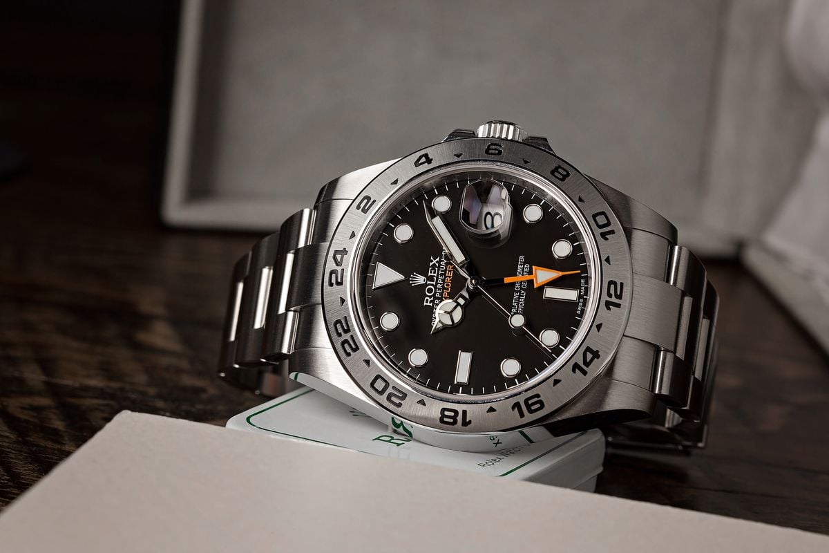 Rolex Explorer II reference 16570 vs 216570 Comparison black dial