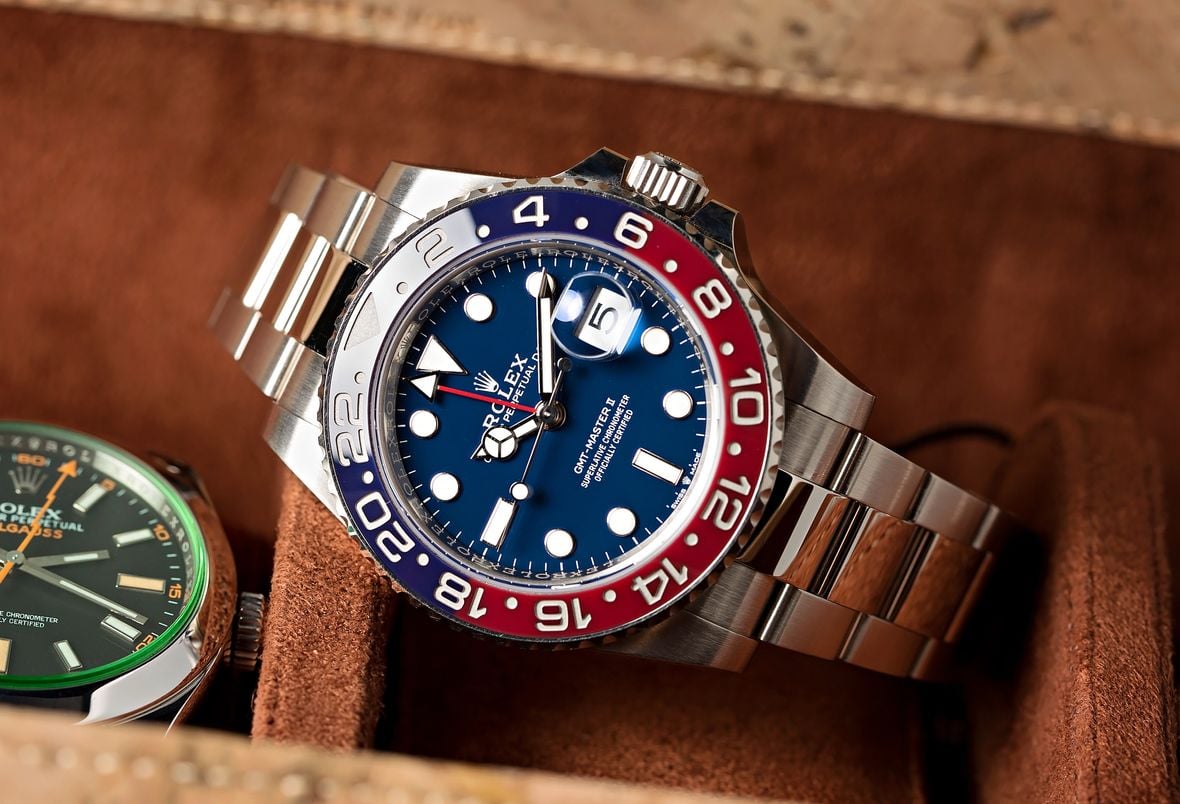 rolex gmt time setting
