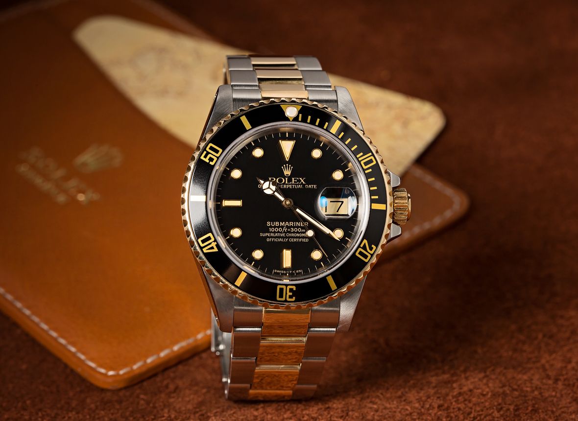 Best Rolex Watches 1980s Two-Tone Submariner 16803 Black Dial