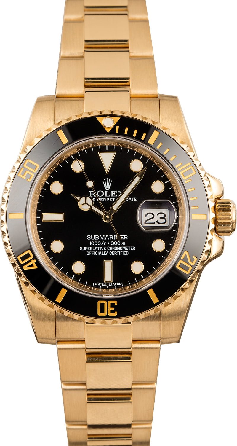 Most Luxurious Standard Rolex Submariner Watches 116618LN Black Dial