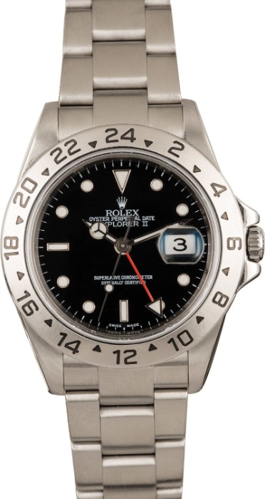 Rolex Explorer II GMT-Hands Official Guide 16570 Black Dial